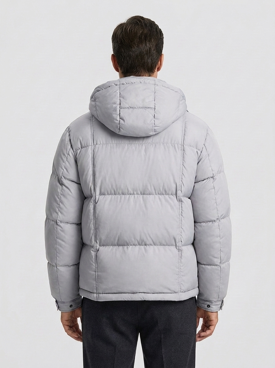 Men's Casual Loose-Fit Hooded Down Puffer Jacket
