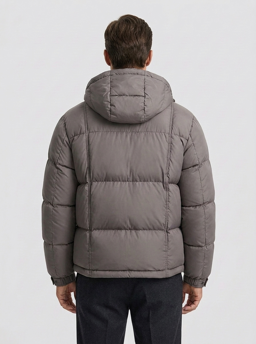 Men's Casual Loose-Fit Hooded Down Puffer Jacket