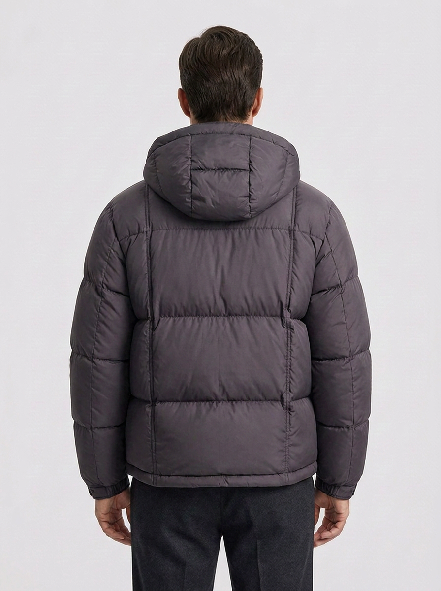 Men's Casual Loose-Fit Hooded Down Puffer Jacket
