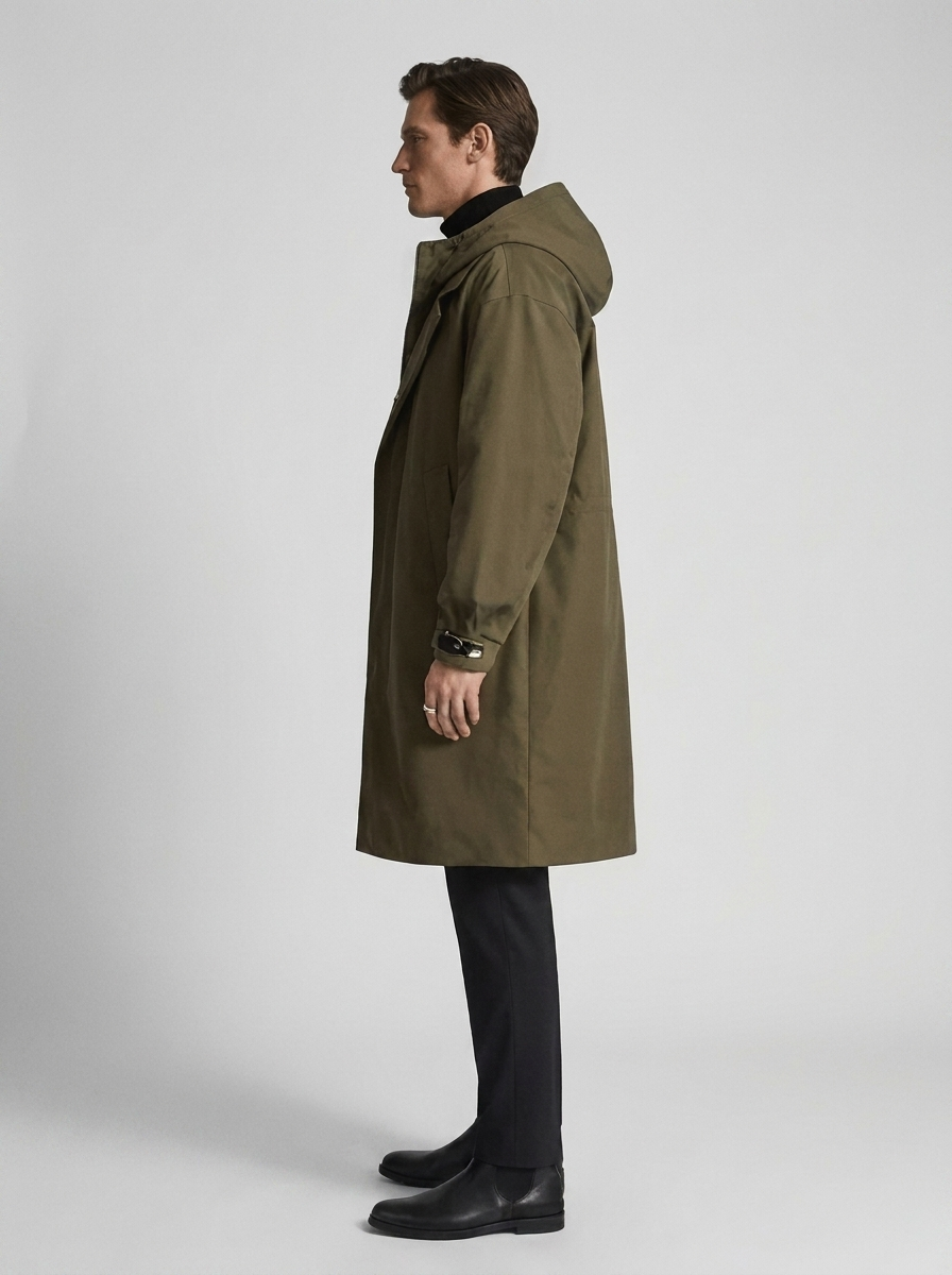 Women's Oversized Hooded Thermal Trench Coat