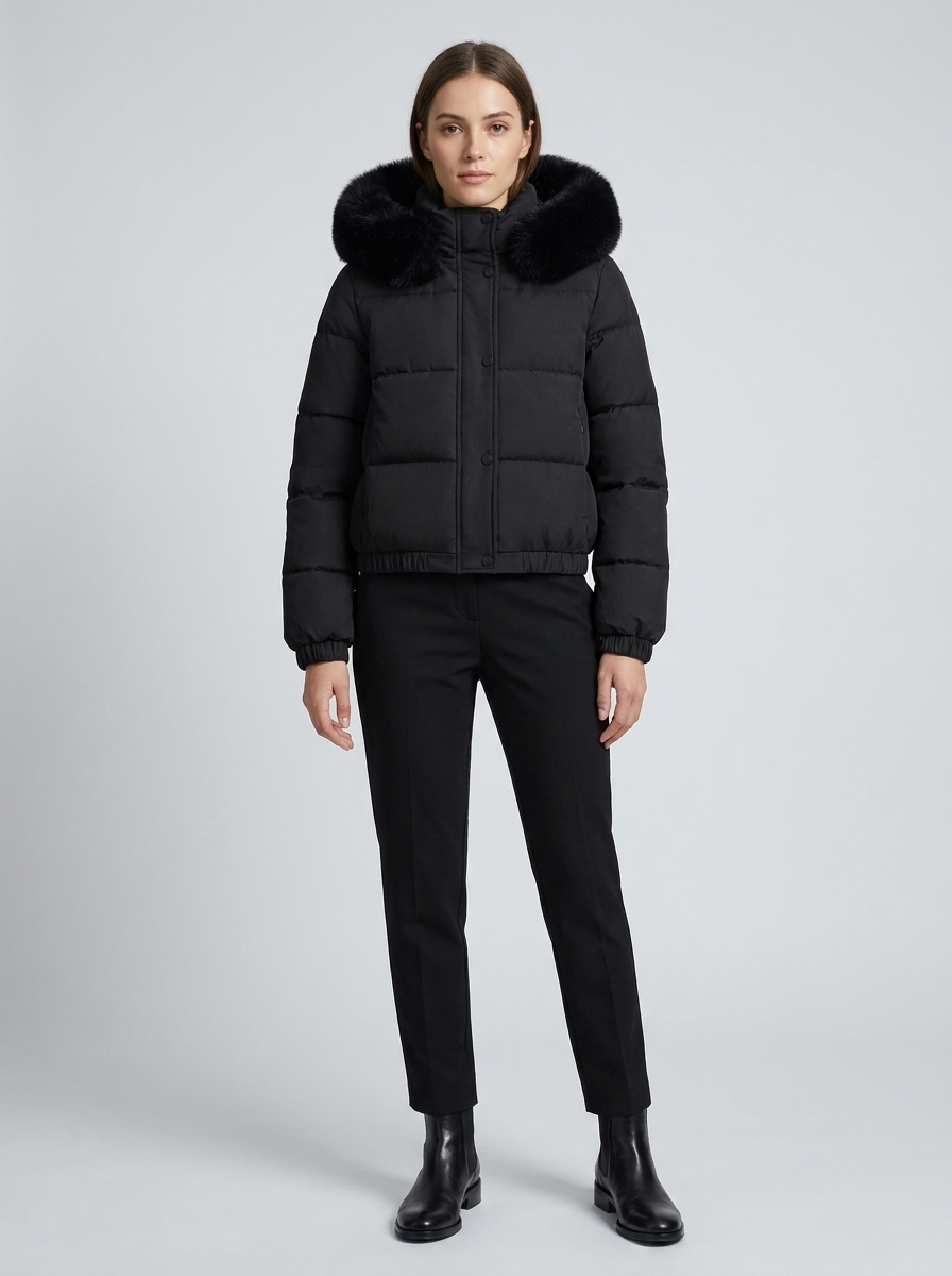 Kurze Damen-Steppjacke für den Winter