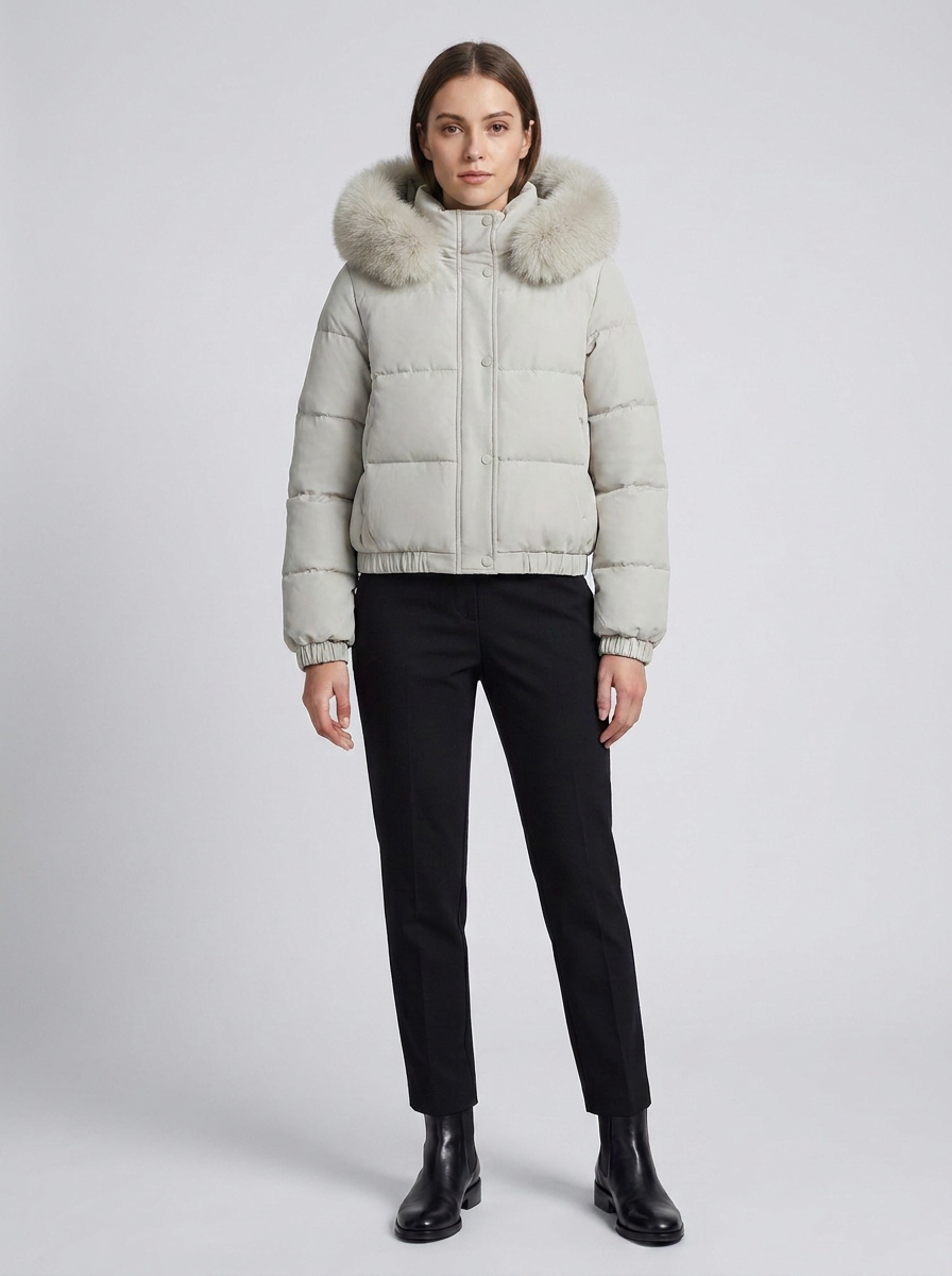 Kurze Damen-Steppjacke für den Winter