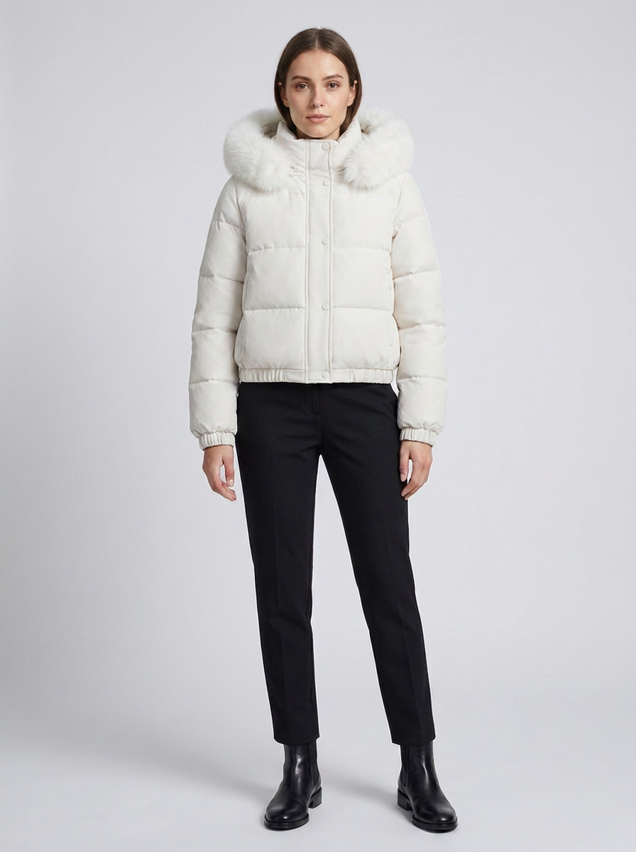 Kurze Damen-Steppjacke für den Winter