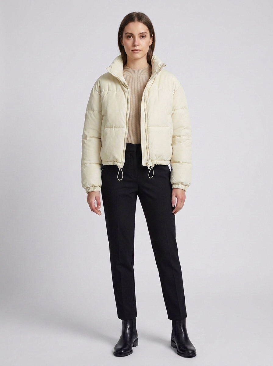 Damen-Wintersteppjacke mit Stehkragen