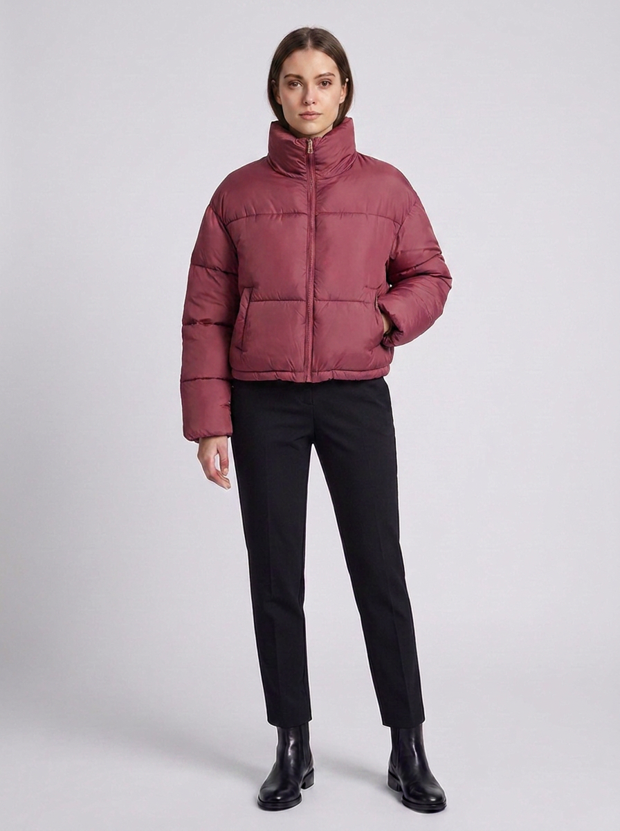 Damen-Wintersteppjacke mit Stehkragen