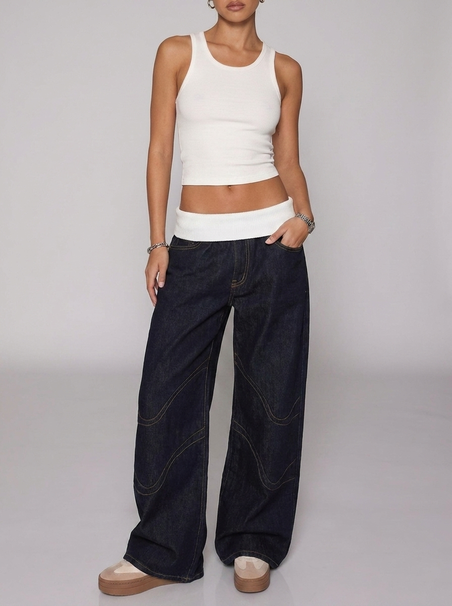 Women's Loose Straight-Leg Casual Jeans