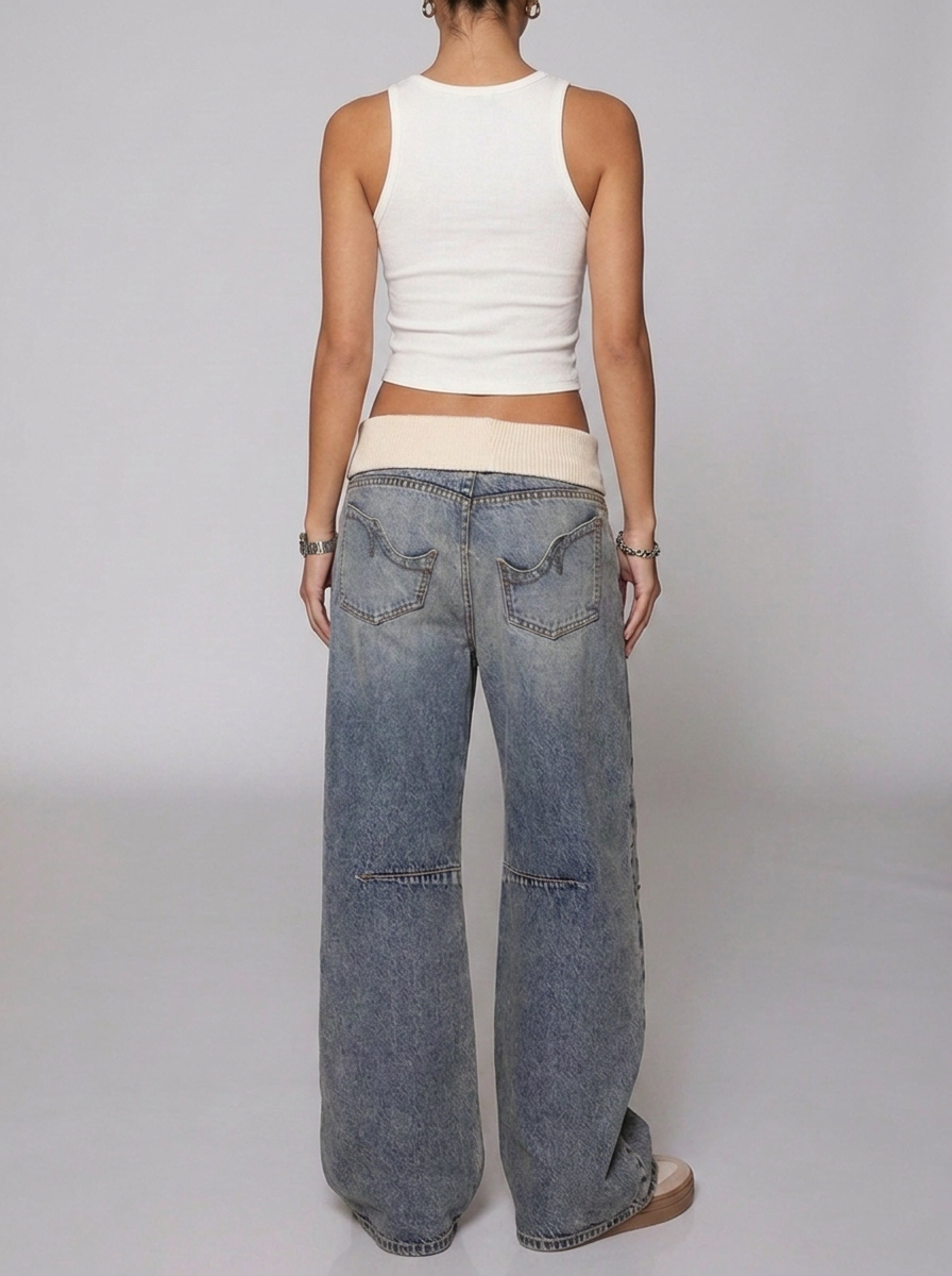 Women's Loose Straight-Leg Casual Jeans