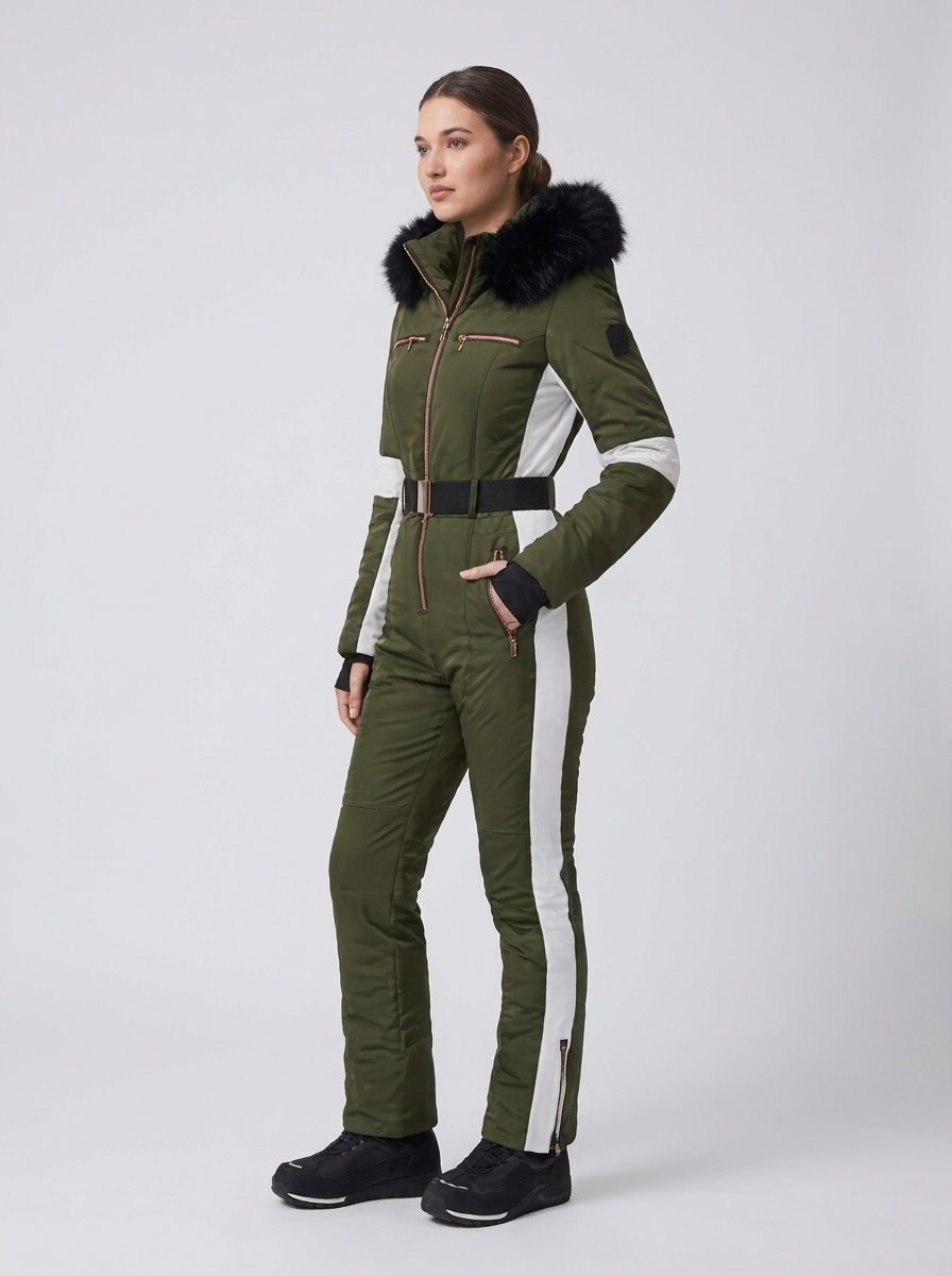 Women's Ski Suit - Sporty Hooded Ski Clothes for Winter