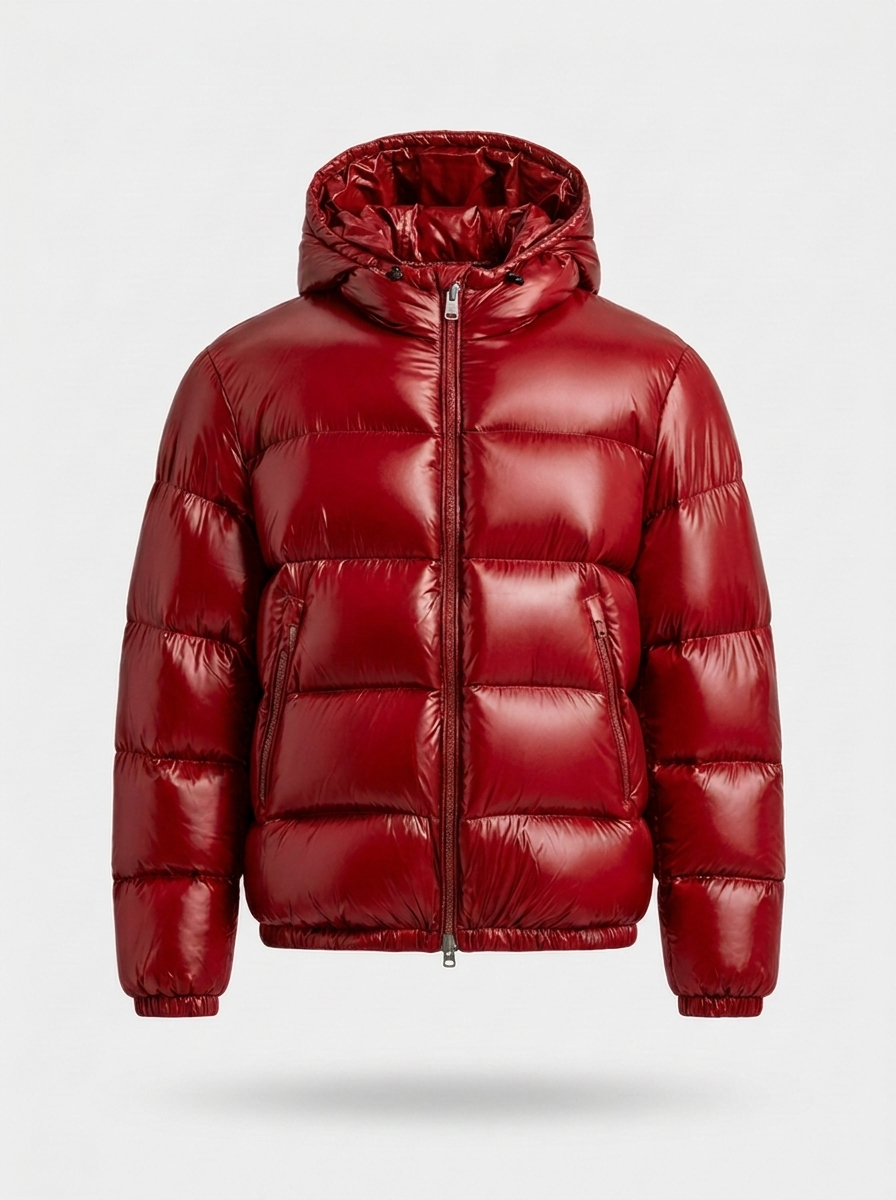Men's Hooded Puffer Jacket - Casual Winter Coat for Cold Weather