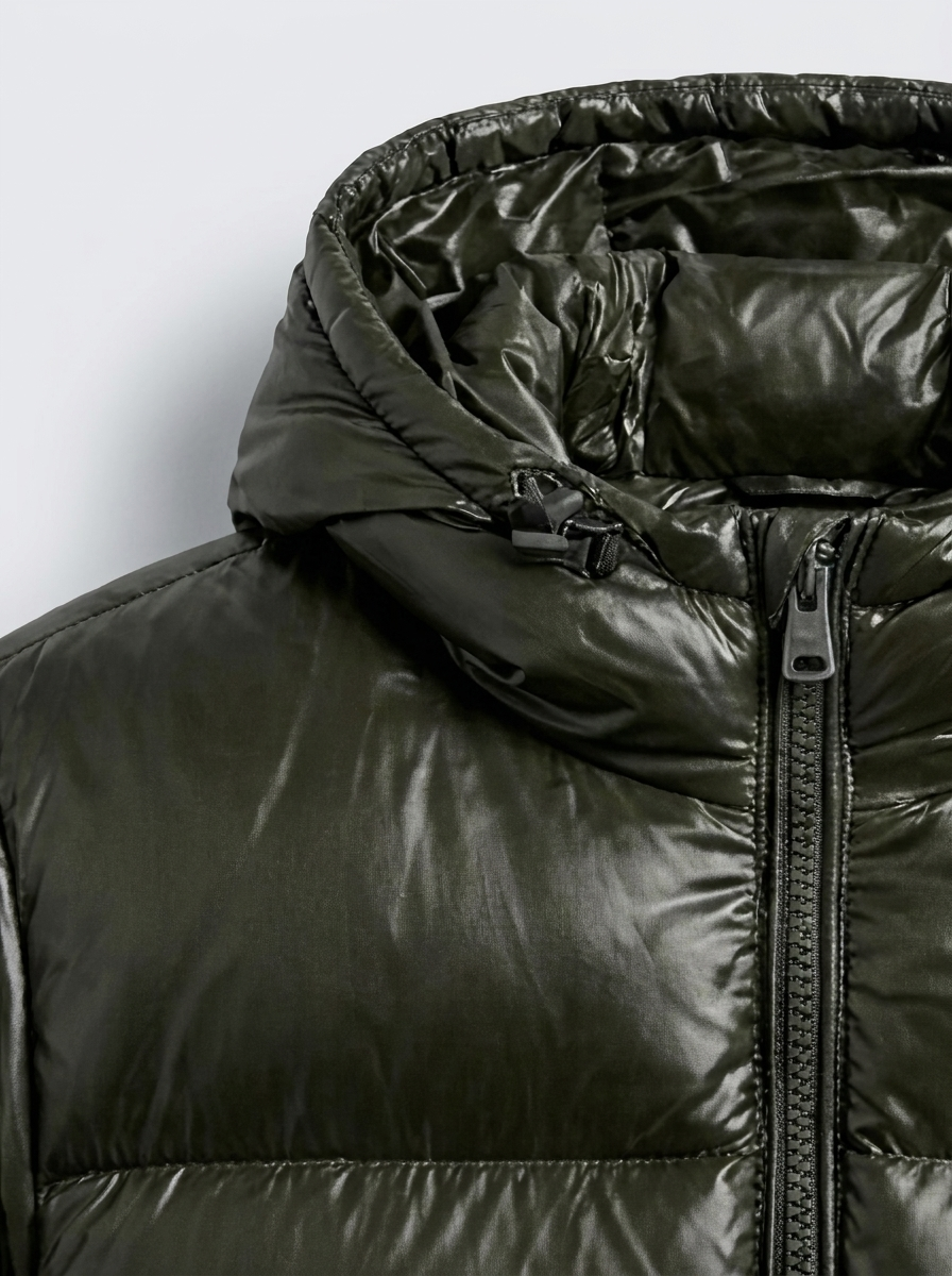 Men's Hooded Puffer Jacket - Casual Winter Coat for Cold Weather