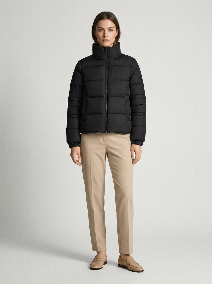 Women's Puffer Jacket - Short Winter Coat