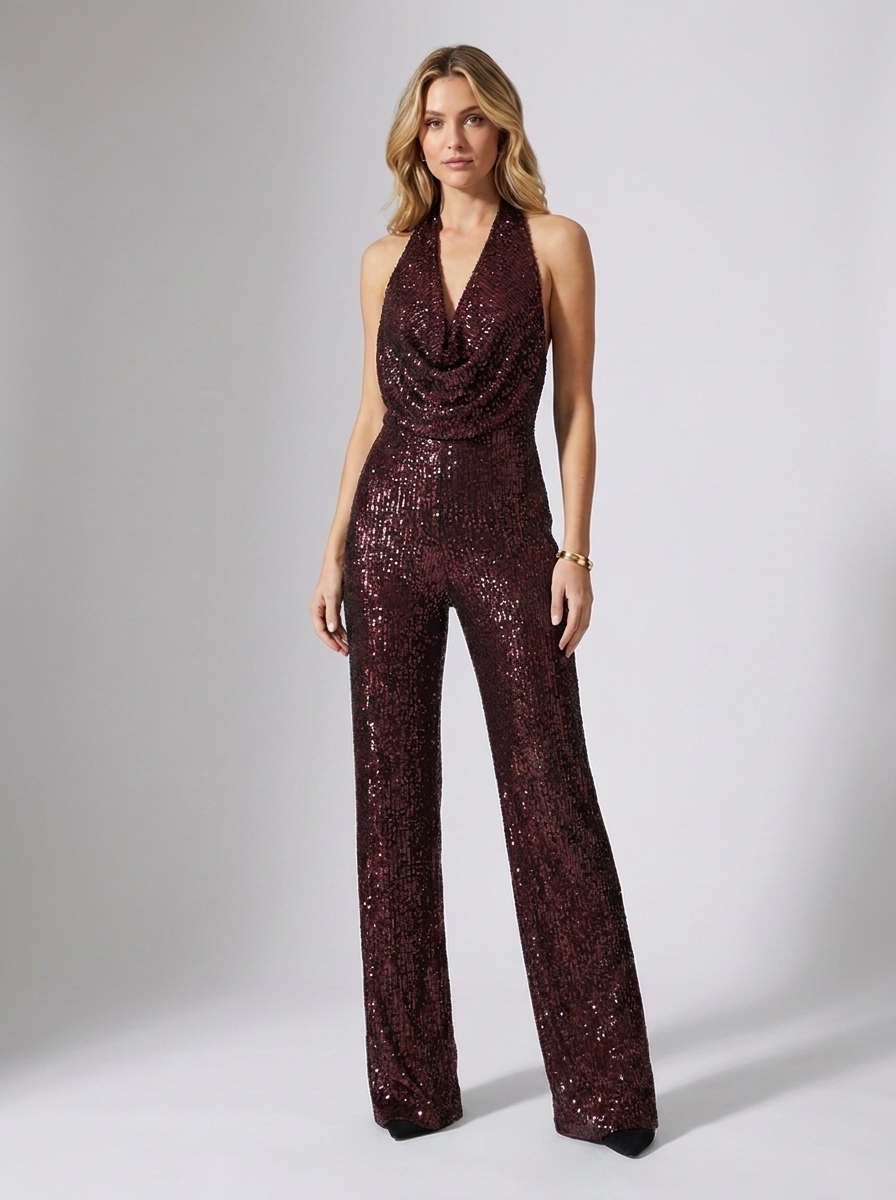 Women's Sequin Jumpsuit for Party and Special Events