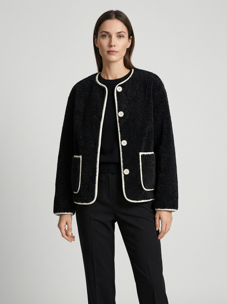 Women's Patchwork Casual Single-Breasted Jacket