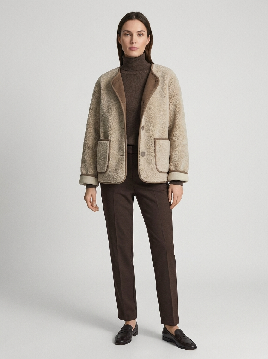 Women's Patchwork Casual Single-Breasted Jacket