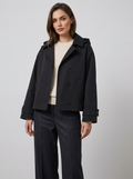 Women's Hooded Single-Breasted Trench Coat