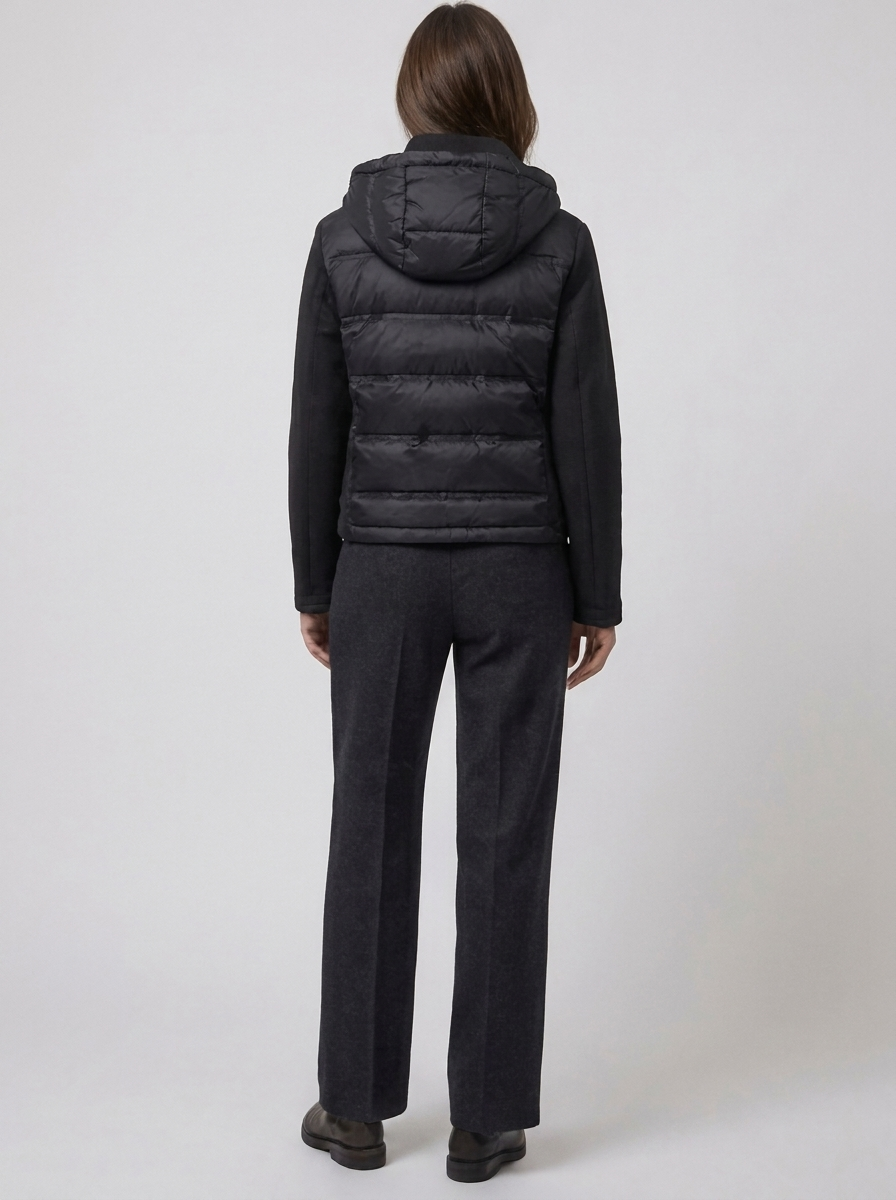 Women's Hybrid Puffer Jacket with Hood