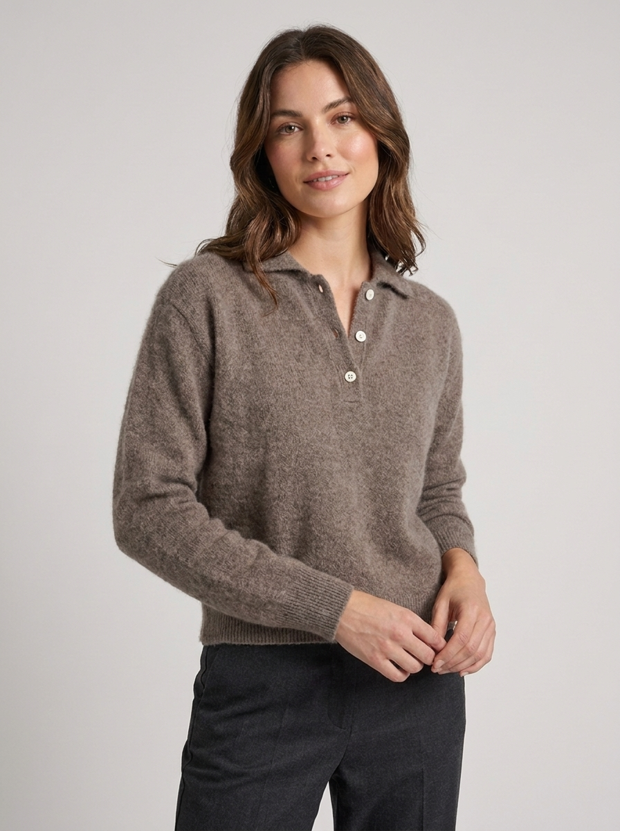 Women's Wool Collar Pullover Sweater