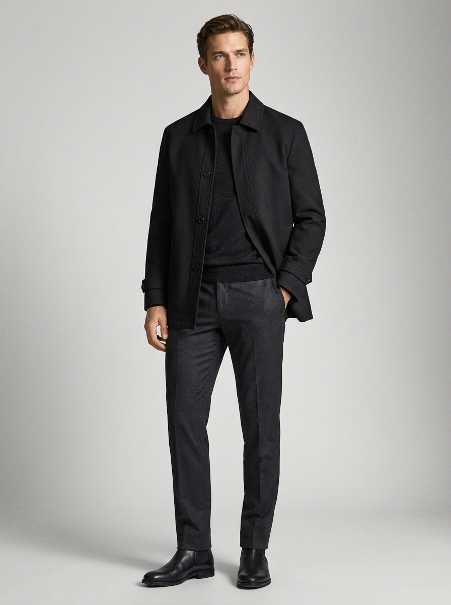 Men's Business Casual Button-Up Jacket