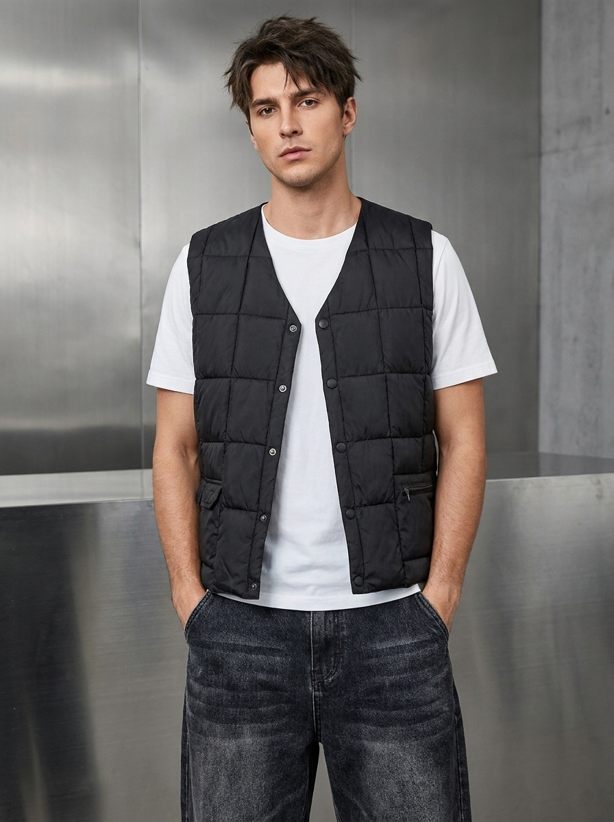Men's Windproof Sleeveless Vest for Outdoor Activities