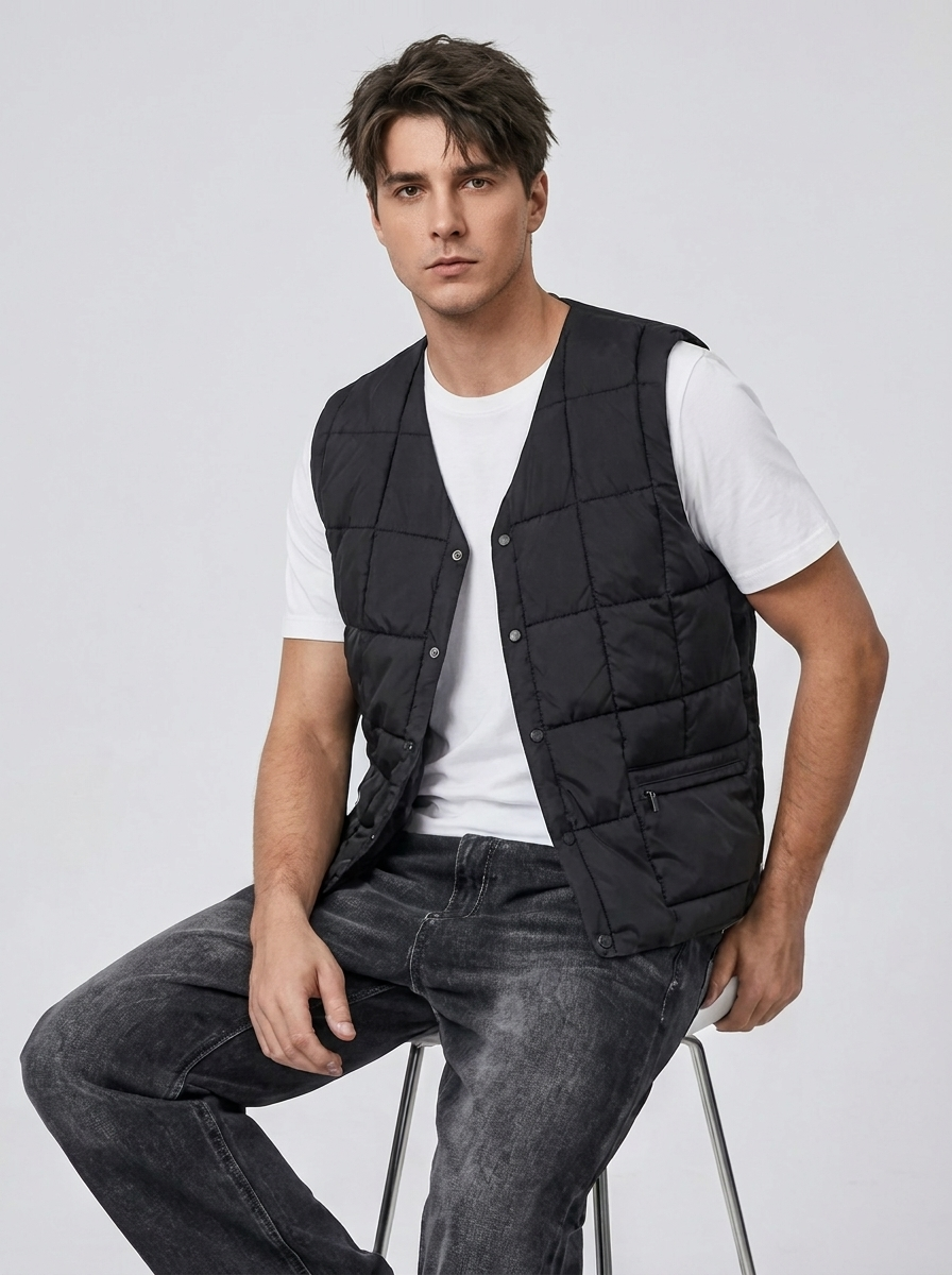 Men's Windproof Sleeveless Vest for Outdoor Activities