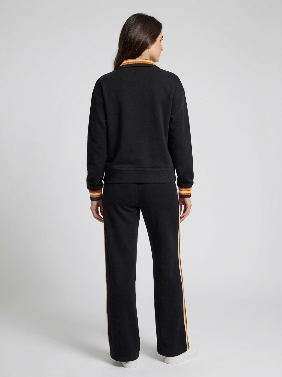 Women's Quarter Zip Pullover and Loose Pants Set