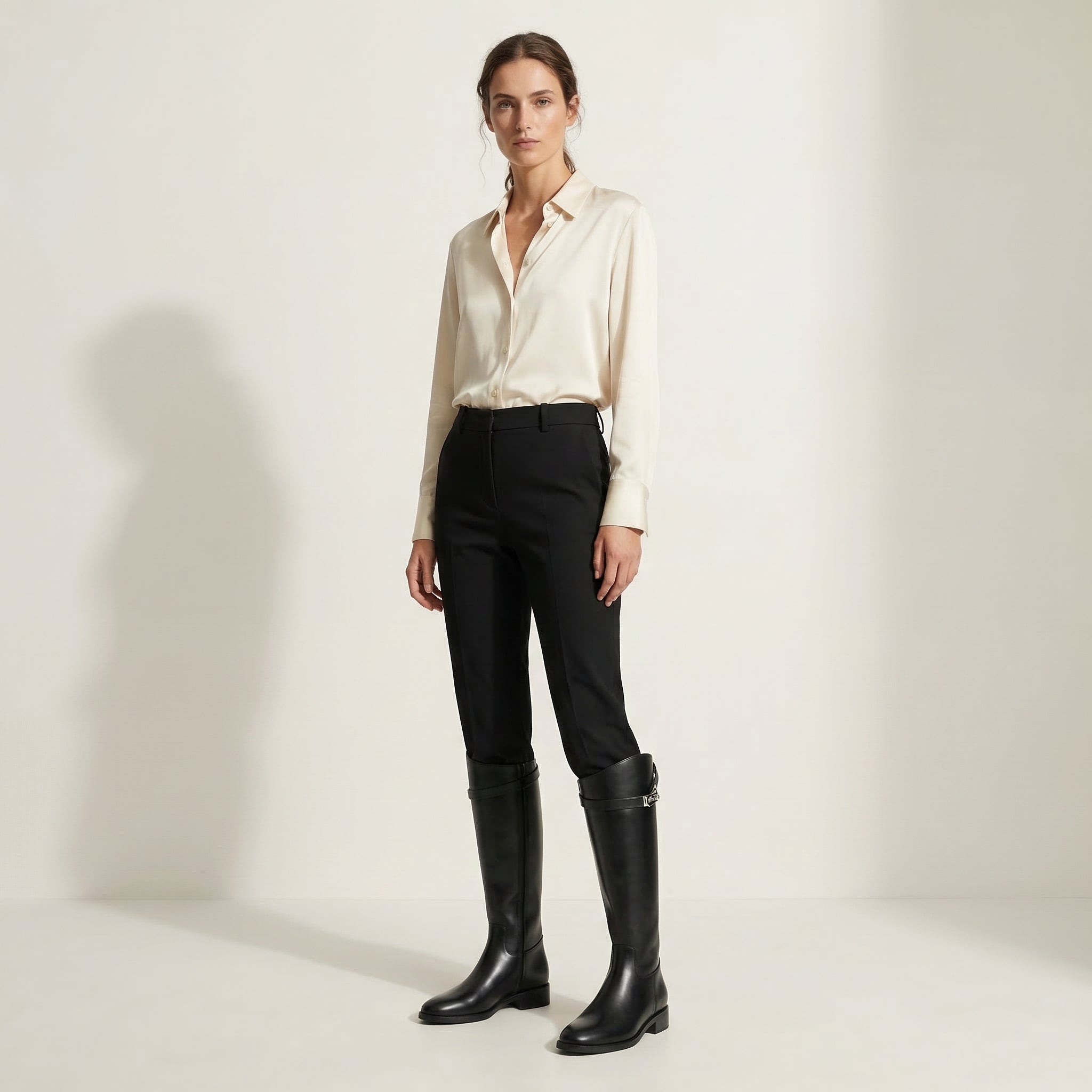 Women's Knee High Boots – Elegant Buckle Design for Chic Autumn Style