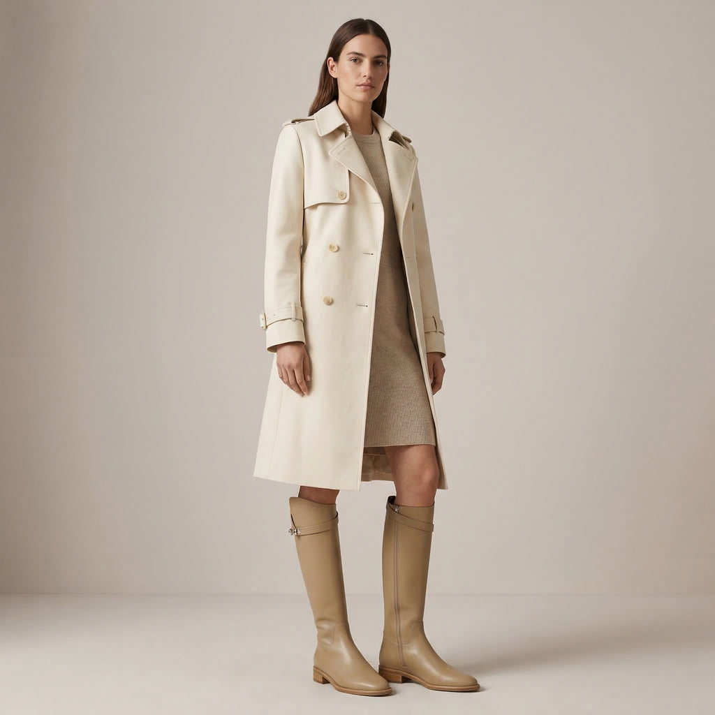Women's Knee High Boots – Elegant Buckle Design for Chic Autumn Style
