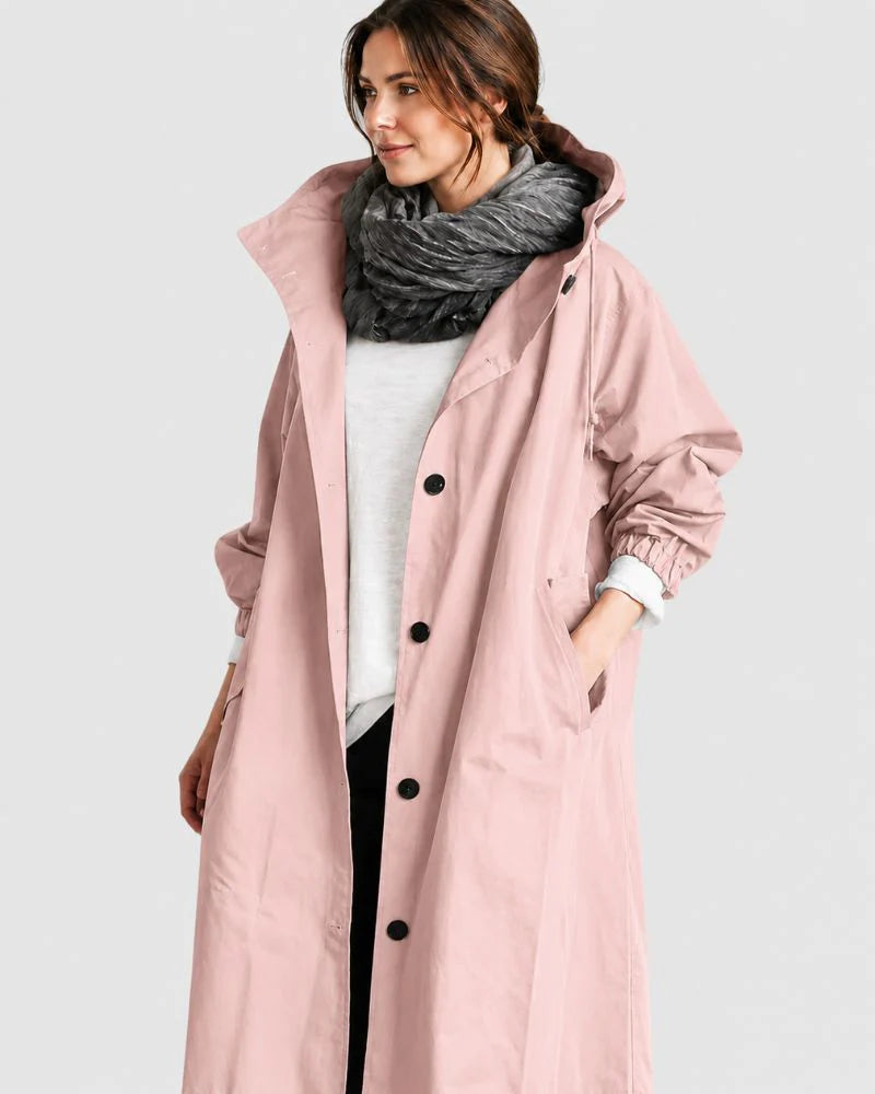 Women's Waterproof Raincoat with Adjustable Hood