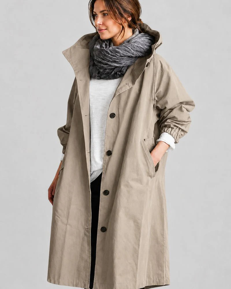 Women's Waterproof Raincoat with Adjustable Hood
