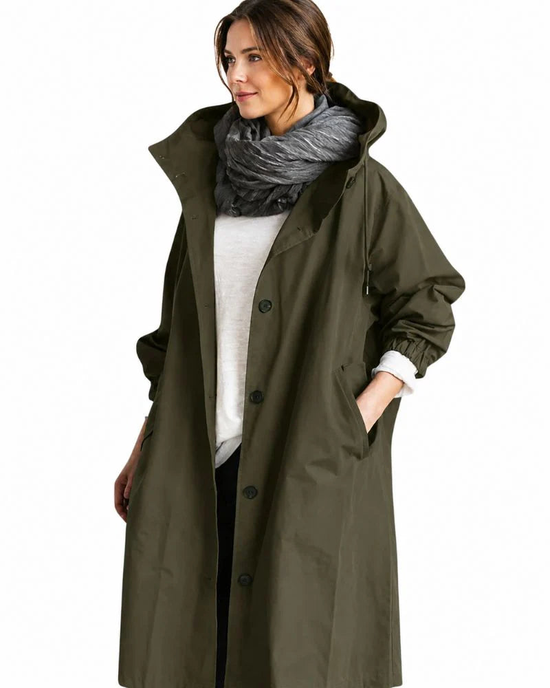 Women's Waterproof Raincoat with Adjustable Hood