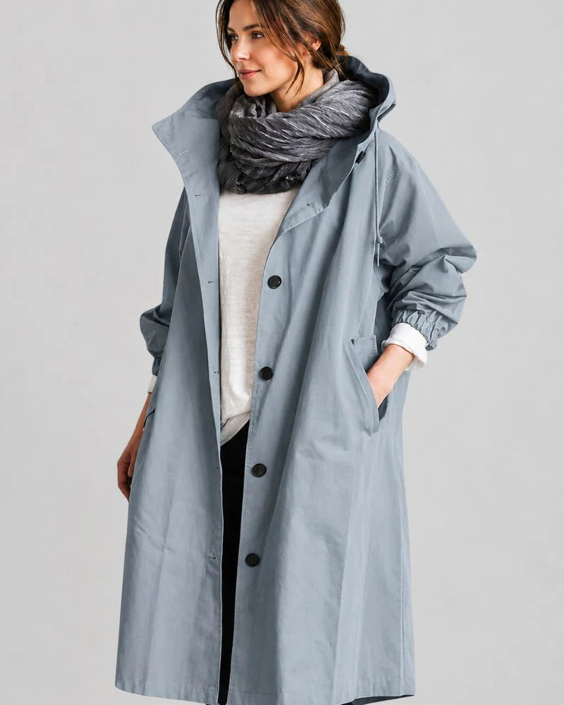 Women's Waterproof Raincoat with Adjustable Hood