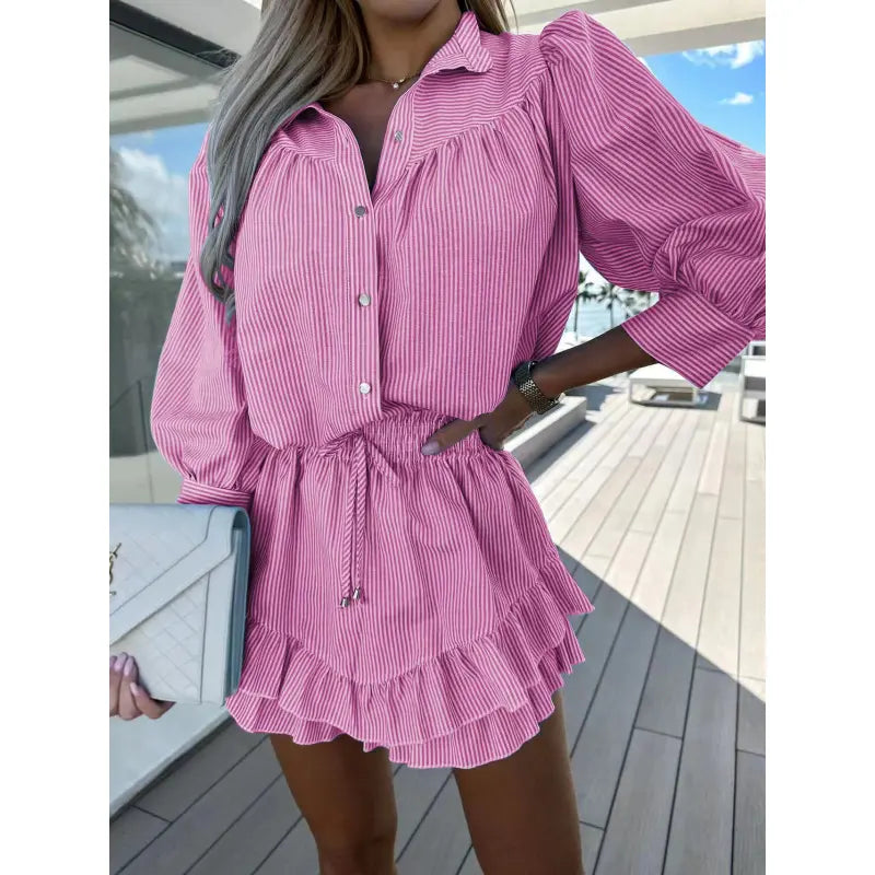 Women's Striped Summer One-Piece Set